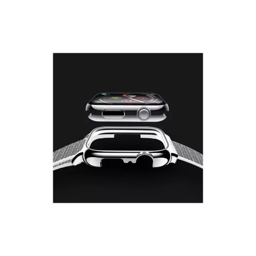 USAMS Apple Watch 4/5/6/7/SE/SE3 készülékhez 40/41mm fekete szíj tokkal ZB73IW1 (US-ZB073)