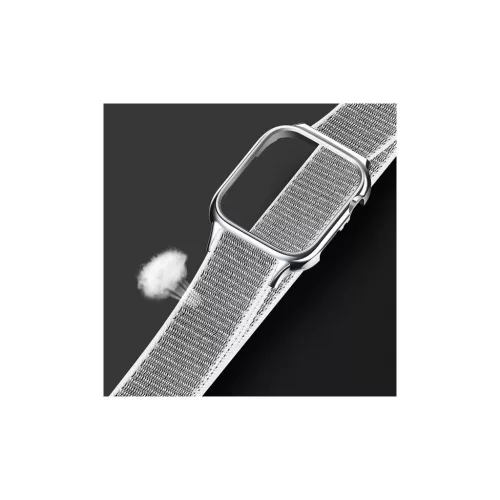 USAMS Apple Watch 4/5/6/7/SE/SE3 készülékhez 40/41mm fekete szíj tokkal ZB73IW1 (US-ZB073)