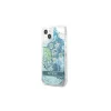 Guess GUHCP13SLFLSN iPhone 13 mini készülékhez kemény tok Flower Liquid Glitter zöld