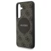 Guess 4G Round Patch Classic Logo MagSafe tok Samsung Galaxy S25 készülékhez barna