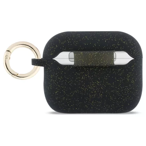 Tok Guess Silicone Glitter Ring AirPods Pro 3 készülékhez fekete
