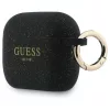 Tok Guess Silicone Glitter Ring AirPods Pro 3 készülékhez fekete