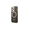 Guess GUHMP13LHTCMK iPhone 13 Pro / 13 6,1" készülékhez kemény tok Gold Outline Translucent MagSafe fekete