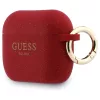 Case Guess Silicone Glitter Ring AirPods Pro 3 készülékhez fukszia