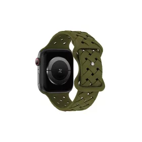   Beline Apple Watch készülékhez Silicone Woven szíj 42/44/45/49 mm box olív/Oliver