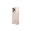 Guess GUHMP13LHTCMP iPhone 13 Pro / 13 6,1” készülékhez kemény tok Gold Outline Translucent MagSafe rózsaszín
