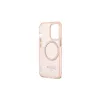Guess GUHMP13LHTCMP iPhone 13 Pro / 13 6,1” készülékhez kemény tok Gold Outline Translucent MagSafe rózsaszín