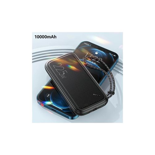 USAMS külső akkumulátor PB56 10000 mAh 22,5 W 2×QC3.0 + PD gyorstöltés fekete 10KCD15101 (US-CD151)
