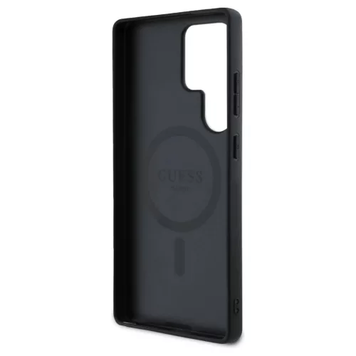 Guess tok 4G Round Patch Classic Logo MagSafe Samsung Galaxy S25 Ultra készülékhez barna