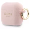 Guess Silicone Glitter Ring tok AirPods Pro 3 készülékhez rózsaszín