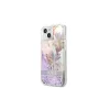 Guess GUHCP13SLFLSU iPhone 13 mini készülékhez tok Flower Liquid Glitter lila