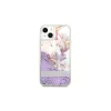 Guess GUHCP13SLFLSU iPhone 13 mini készülékhez tok Flower Liquid Glitter lila