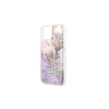 Guess GUHCP13SLFLSU iPhone 13 mini készülékhez tok Flower Liquid Glitter lila