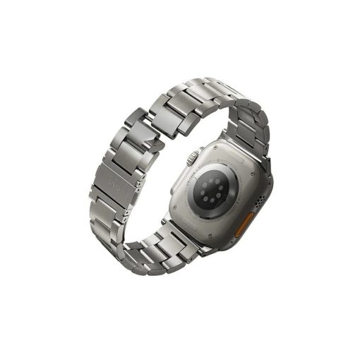 UNIQ Osta Strap Apple Watch 42/44/45/49mm Series 1-8/SE/SE2//SE3/Ultra1/2/3 készülékhez rozsdamentes acél ezüst