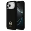 Guess szilikon Logo Strass 4G MagSafe tok iPhone 17 Pro Max készülékhez fekete