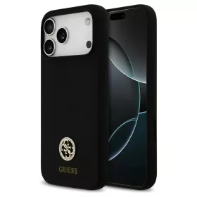   Guess szilikon Logo Strass 4G MagSafe tok iPhone 17 Pro Max készülékhez fekete