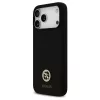 Guess szilikon Logo Strass 4G MagSafe tok iPhone 17 Pro Max készülékhez fekete