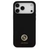 Guess szilikon Logo Strass 4G MagSafe tok iPhone 17 Pro Max készülékhez fekete