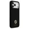 Guess szilikon Logo Strass 4G MagSafe tok iPhone 17 Pro Max készülékhez fekete