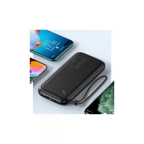 USAMS hordozható töltő PB56 10000mAh 2xUSB/USB-C/MicroUSB Fast Charge 10KCD15002 (US-CD150) fehér