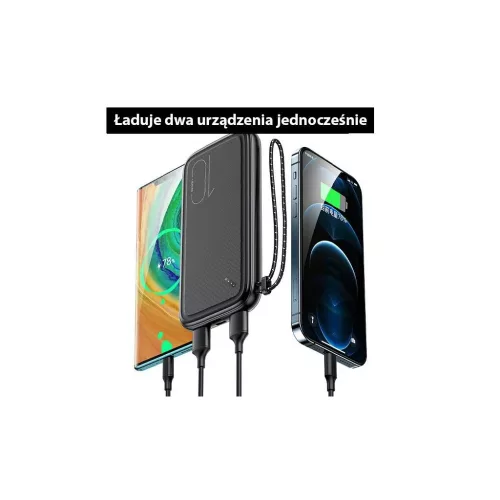 USAMS hordozható töltő PB56 10000mAh 2xUSB/USB-C/MicroUSB Fast Charge 10KCD15002 (US-CD150) fehér