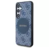 Guess 4G Round Patch Classic Logo MagSafe tok Samsung Galaxy S25 Plus készülékhez kék