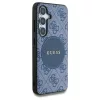 Guess 4G Round Patch Classic Logo MagSafe tok Samsung Galaxy S25 Plus készülékhez kék