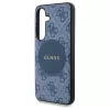 Guess 4G Round Patch Classic Logo MagSafe tok Samsung Galaxy S25 Plus készülékhez kék