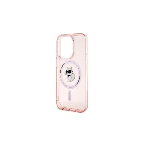 Karl Lagerfeld KLHMP14XHFCCNOP iPhone 14 Pro Max 6.7" készülékhez keménytok IML Choupette MagSafe rózsaszín