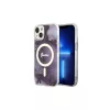 Guess GUHMP14SHTMRSU iPhone 14 / 15 / 13 6.1" készülékhez keménytok Golden Marble MagSafe lila