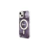 Guess GUHMP14SHTMRSU iPhone 14 / 15 / 13 6.1" készülékhez keménytok Golden Marble MagSafe lila