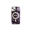 Guess GUHMP14SHTMRSU iPhone 14 / 15 / 13 6.1" készülékhez keménytok Golden Marble MagSafe lila