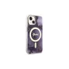 Guess GUHMP14SHTMRSU iPhone 14 / 15 / 13 6.1" készülékhez keménytok Golden Marble MagSafe lila
