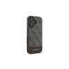 Guess GUHCP16MG4GLBR iPhone 16 Plus 6.7" készülékhez keménytok 4G Bottom Stripe barna