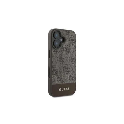 Guess GUHCP16MG4GLBR iPhone 16 Plus 6.7" készülékhez keménytok 4G Bottom Stripe barna