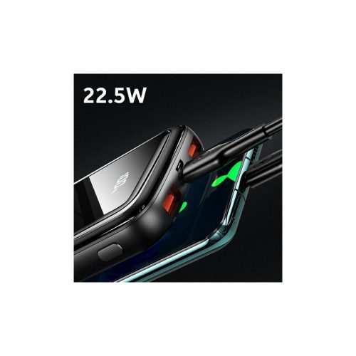 USAMS Powerbank PB58 10000mAh 22.5W QC3.0 + PD Fast Charge fekete 10KCD16101 (US-CD161)