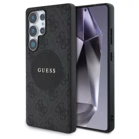   Guess 4G Round Patch Classic Logo MagSafe tok Samsung Galaxy S25 Ultra készülékhez fekete