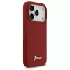 Guess Silicone Script Metal Logo MagSafe tok iPhone 17 Pro készülékhez magenta
