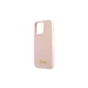 Guess GUHMP13LLSLMGLP iPhone 13 Pro / 13 6,1 készülékhez Silicone Script Gold Lo világos rózsaszín kemény tok