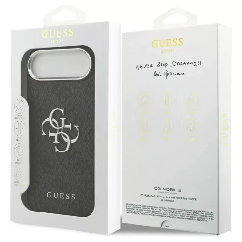 Guess 4G Big 4G Classic Logo tok iPhone 17 Air készülékhez fekete ezüst
