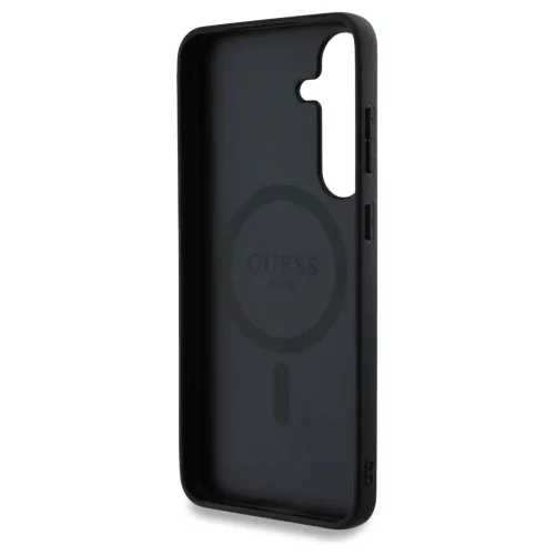 Guess 4G Round Patch Classic Logo MagSafe tok Samsung Galaxy S25+ készülékhez barna