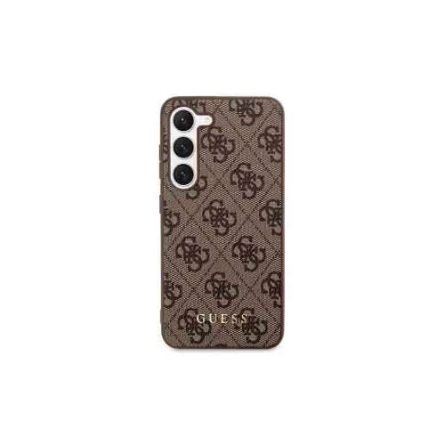 Guess GUHCS23SG4GFBR kemény tok 4G Metal Gold Logo Samsung Galaxy S23 S911 készülékhez barna