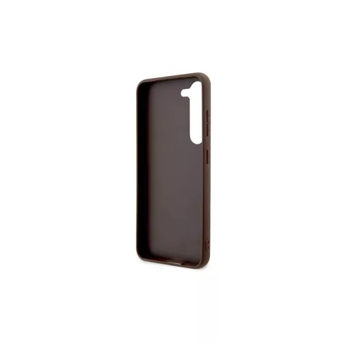 Guess GUHCS23SG4GFBR kemény tok 4G Metal Gold Logo Samsung Galaxy S23 S911 készülékhez barna
