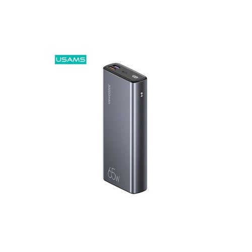 USAMS Powerbank PB59 30000mAh 65W 2xQC3.0 + PD Fast Charge CMXLOGTC01 (US-CD165) fekete + U kábel