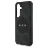 Case Guess 4G Round Patch Classic Logo MagSafe tok Samsung Galaxy S25 Plus készülékhez fekete