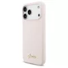 Guess Silicone Script Metal Logo MagSafe tok iPhone 17 Pro Max készülékhez rózsaszín