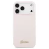 Guess Silicone Script Metal Logo MagSafe tok iPhone 17 Pro Max készülékhez rózsaszín
