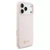 Guess Silicone Script Metal Logo MagSafe tok iPhone 17 Pro Max készülékhez rózsaszín