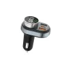 AWEI C-843 kihangosító készlet FM adóval, Bluetooth 5.0, MP3, 1xUSB+1xUSB-C, fekete