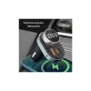 AWEI C-843 kihangosító készlet FM adóval, Bluetooth 5.0, MP3, 1xUSB+1xUSB-C, fekete
